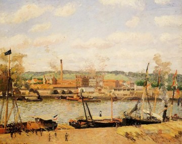 Vista de la fábrica de algodón en Oissel cerca de Rouen 1898 Camille Pissarro Pinturas al óleo